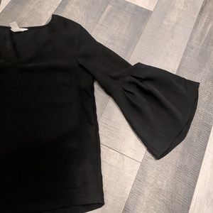 Black bell sleeve